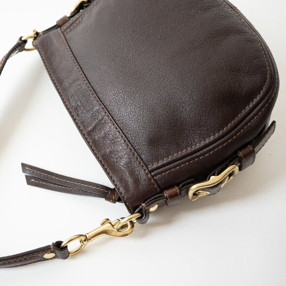Coach Zoe Mini Hobo Shoulder Bag – Chocolate Brown Leather - Picture 1 of 6